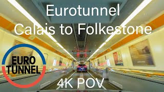 4K Drive Through The Eurotunnel  Calais to Folkestone Car Train  Le Shuttle Car Train to Europe [upl. by Yllah42]