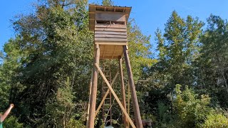 One GIANT Deer Stand PART 2 How To Build AWESOME Deer Stands [upl. by Inahc]