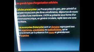 cours de la biologie cellulaire S1 la théorie cellulaire la cellulaire procaryotes et eucaryotes [upl. by Jessamine97]