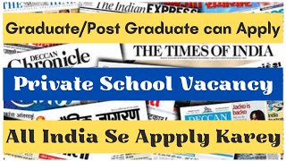 Graduate and Post Graduate Teacher Vacancy  Teaching Job in your Location  Teacher Job Sahi Hai [upl. by Tereb735]