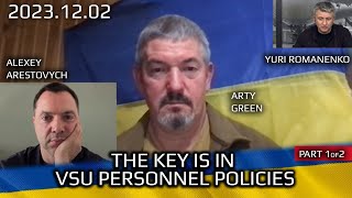 Debate Arestovich vs Arty Green Key to Success of VSU is in change of Personnel Policies Part1 [upl. by Atsuj932]