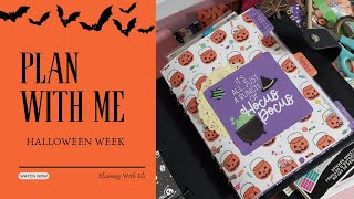 Plan With Me Halloween Themed Spread  A5 Clever Fox Ring Planner [upl. by Arondell]