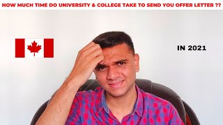 OFFER LETTER TIME OF ALL UNIVERSITY amp COLLEGES IN CANADA  OFFER LETTER TIME IN CANADA [upl. by Anaihr]