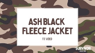 Item 2  Ash Black Fleece Jacket  Fit Video [upl. by Anilave]