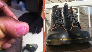 How to Break in DOC MARTEN BOOTS according to Dr MARTEN Dr MARTENS 1460 REVIEW [upl. by Erdnael549]