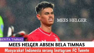 Mees Helger Absen Bela Timnas Supporter Indonesia Serang FC Twente [upl. by Frances]