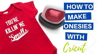 CRICUT ONESIE TUTORIAL  Easy Cricut Beginner Project [upl. by Trixy169]