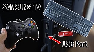 SAMSUNG Smart TV USB Port Location and How to Use It [upl. by Lucey855]