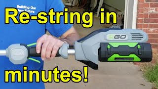 How to reload string on EGO 56V trimmer [upl. by Hilario]