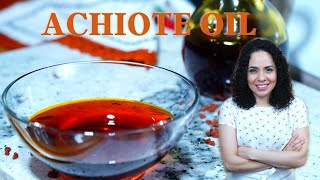 How to make ACHIOTE OR ANNATTO Oil  Achiote oil recipe  Villa Cocina [upl. by Nhguavahs]