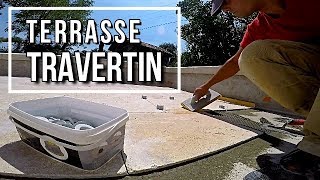 travertin sur terrasse  vidéo n°28 [upl. by Ennayk]