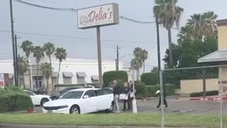 FBI agents carry boxes from a Delias restaurant in Pharr Texas [upl. by Teage]