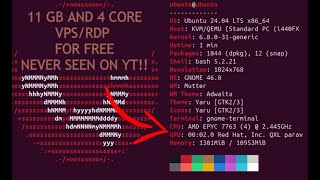 Free VPSRDP 11GB  4 cores with root GitHub NEVER SEEN ON YT [upl. by Onin452]