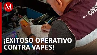 En Colima aseguran 95 vapeadores tras un operativo en una plaza comercial [upl. by Eillim]