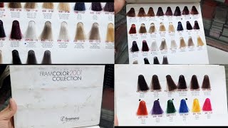 Framesi hair color shade card [upl. by Oremor674]