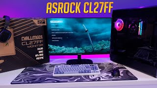 100Hz VAI SUBSTITUIR 75hz Monitor Gamer ASRock Challenger CL27FF  Unboxing e Primeiras Impressões [upl. by Wiggins906]