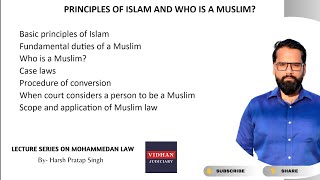 Principles of Islam  Who is a Muslim  Harsh Pratap Singh [upl. by Eimak]