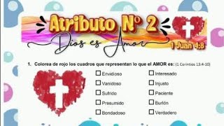 ATRIBUTO Dios es amor 💗💗clase biblica de los atributos de Dios para niños cristianos [upl. by Eli]