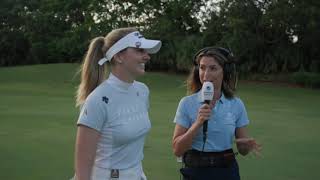 OLIVIA COWAN SHARES HER REFRESHING APPROACH TO GOLF  ARAMCO TEAM SERIES  FLORIDA [upl. by Placeeda]