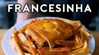 Portugals Most Famous Sandwich Francesinha  Anything with Alvin [upl. by Eamon528]