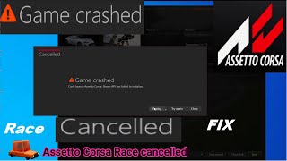 Assetto Corsa Race Cancelled Content Manger Fix [upl. by Cirilo]