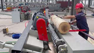 4FT heavy duty log debarking machine and 4FT Heavy duty veneer peeling machine [upl. by Tiossem]