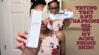 Skin Update Using Dapsone Gel and Tretinoin Cream on my Acne  One Week Review [upl. by Lyell931]