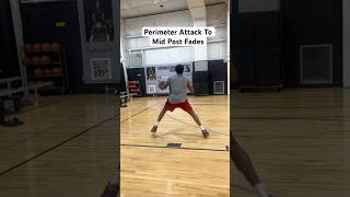 Perimeter Attack To Mid Post Fades basketball ballisllife nba hoops [upl. by Anaitsirc]