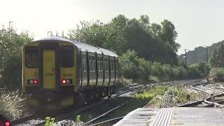 Crediton Railway Station 150266 GWR Departing P1 on 2R51 on 6th July 2024 [upl. by Nospmas]