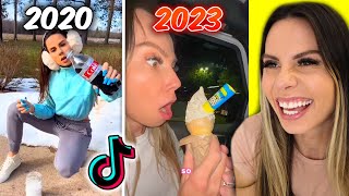 Reacting To My OLD vs NEW TIKTOKS AMYYWOAHH 20202023 [upl. by Atalante256]