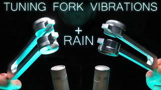 DREAMY ASMR TUNING FORK VIBRATIONS  Hypnotic Hums amp Rain Sounds for Deep Relaxation  No Talking [upl. by Nimesay684]