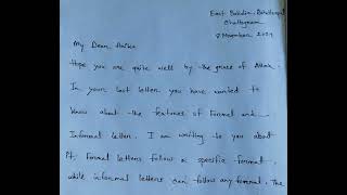 A letter to your friend describing the features of formal and informal letter [upl. by Orlanta386]