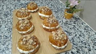 ميني بريوش معمر بلكريم ديبلومات كتجي لذيذة وكذوب في الفم والأهم سهلة mini tarte tropezienne [upl. by Nede]