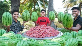 WATERMELON CHICKEN BIRYANI  Yummy Watermelon Dum Biryani Recipe  Village food [upl. by Ynnohj]