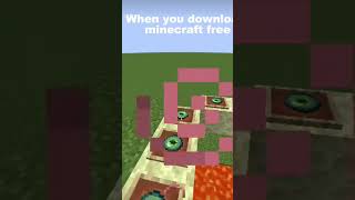 when you download minecraft free [upl. by Aguie]