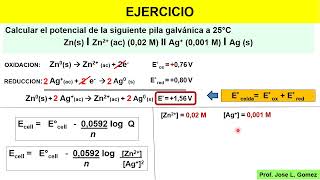 ECUACION DE NERNST  EJERCICIOS [upl. by Rayford]