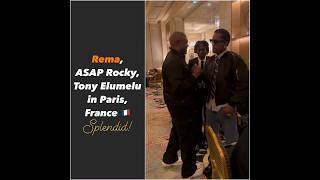 Nigerian billionaire Tony Elumelu spotted with Rema amp US rapper Asap Rocky in Paris rema asaprock [upl. by Munn]