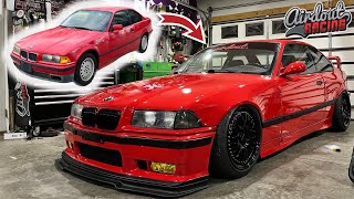 Building a BAGGED BMW E36 in 10 Minutes [upl. by Elehcir]