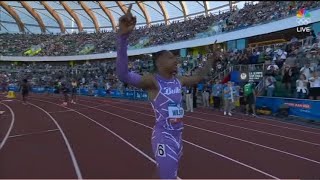 Quincy Wilson U18 World record 400m 4459 USA Olympic trials 2024 [upl. by Kinny]