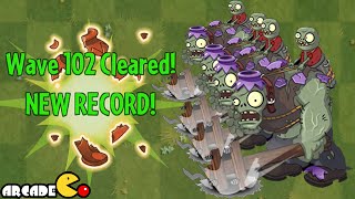 Plants Vs Zombies 2 NEW Highest Record 102 Vasebreaker Endless Challenge [upl. by Orual]