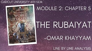 The RubaiyatOmar KhayyamClassics of World Literature6th Sem [upl. by Ynamad]