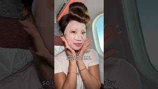 Using the VIRAL OVERNIGHT MASK on my LONGEST flight yet😱🤩 kbeauty koreanskincare skincare [upl. by Cattier]