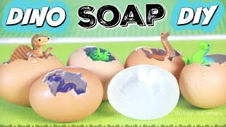 DIY DINO EGG SOAP  Soap Making For Beginners SoCraftastic [upl. by Ylyl980]