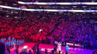 Native American national anthem at an NBA match in Phoenix Arizona [upl. by Aihsilat]