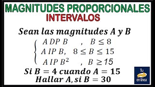 MAGNITUDES PROPORCIONALES 04 Intervalos de Proporcionalidad [upl. by Asher423]