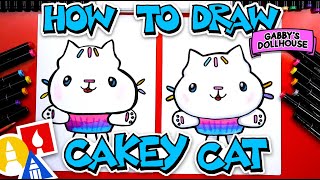 How To Draw Cakey Cat From Gabbys Dollhouse [upl. by Ceciley]