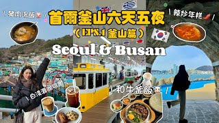 【釜山首爾六天五夜自由行】EP1釜山兩天兩夜篇🤎膠囊列車🚂廣安里🌉海雲台🏝️甘川文化村🤴🏻白淺灘文化村🌈必吃豬肉湯飯🐷釜飯🐮包裝馬車路邊攤🍢西面住宿分享🏨 [upl. by Erny]