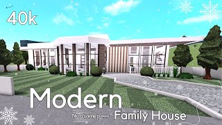 40K Bloxburg Modern Family Roleplay House  No Gamepass [upl. by Aehsal]