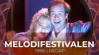 Melodifestivalen 1986 Sweden  RECAP [upl. by Norean]