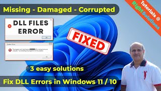 How to Fix DLL Errors in Windows 11  Fix All missing or Corrupted DLL errors in Windows 11  10 [upl. by Nelleoj]